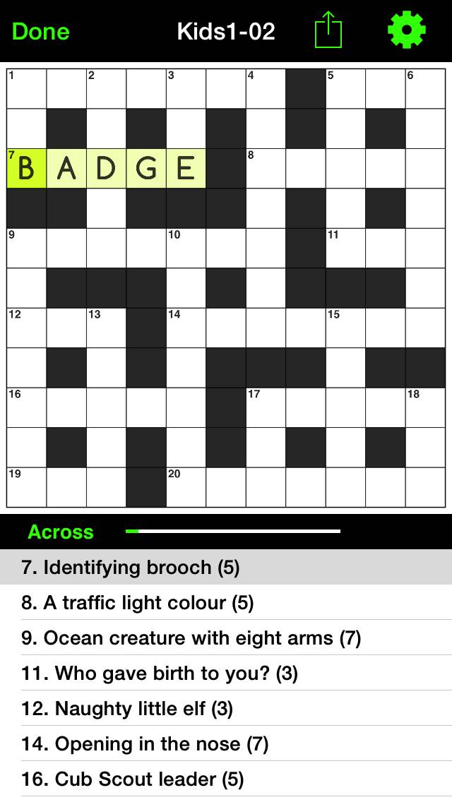Crosswords for Kids 1 App screenshot #3