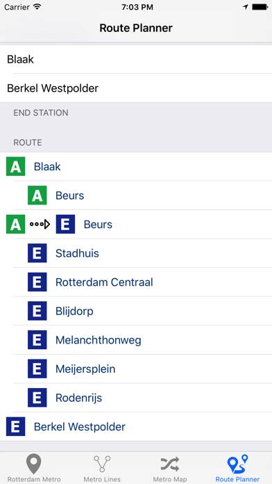 Rotterdam Metro App-Screenshot #2