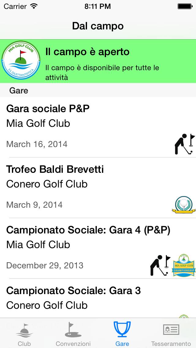 Mia Golf Club Schermata dell'app