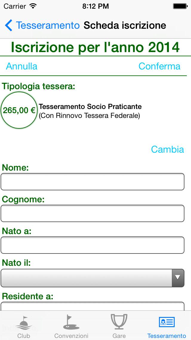 Mia Golf Club Schermata dell'app