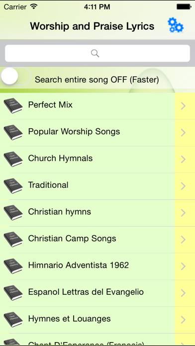 Worship and Praise Lyrics Capture d'écran de l'application #1
