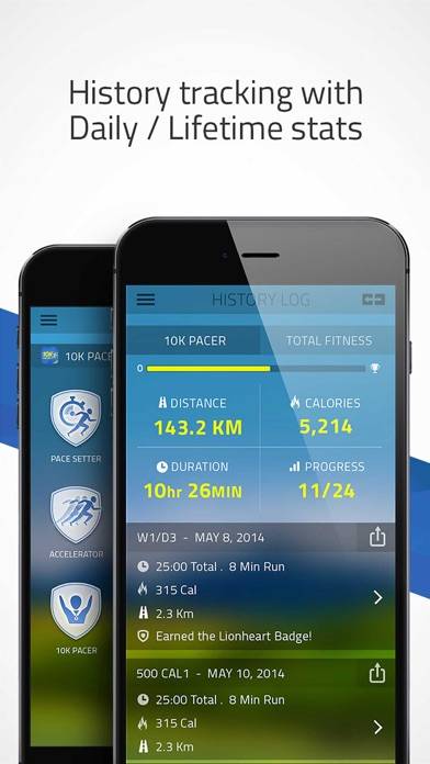 Pacer 10K: run faster races App screenshot