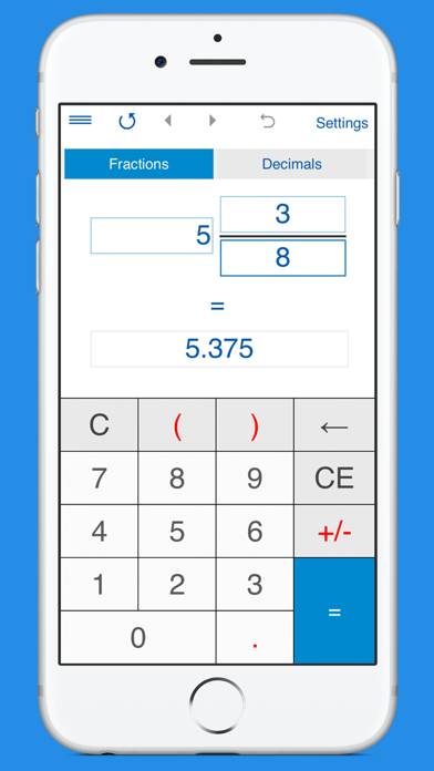 Fraction Calculator 4in1 App screenshot