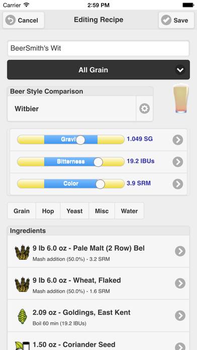 BeerSmith Mobile Home Brewing Captura de pantalla de la aplicación #2