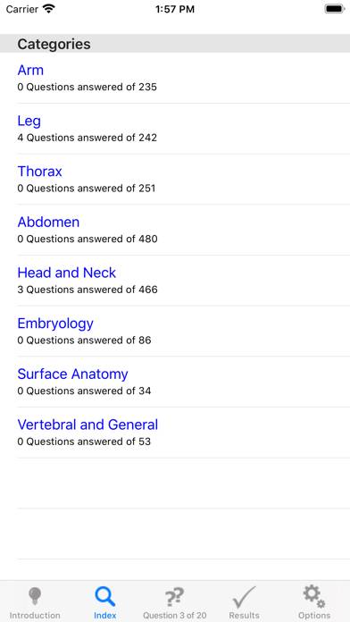 Anatomy MCQs Captura de pantalla de la aplicación #1