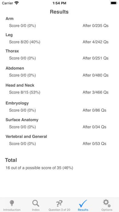 Anatomy MCQs Captura de pantalla de la aplicación #5