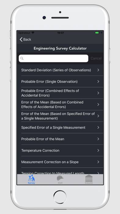 Engineering Survey Calculator App screenshot #2