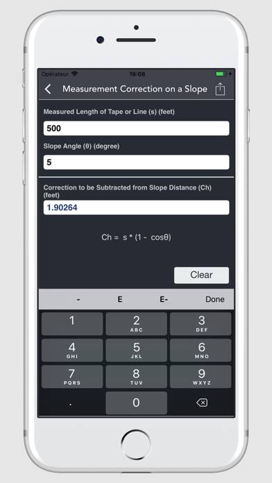 Engineering Survey Calculator App screenshot #4