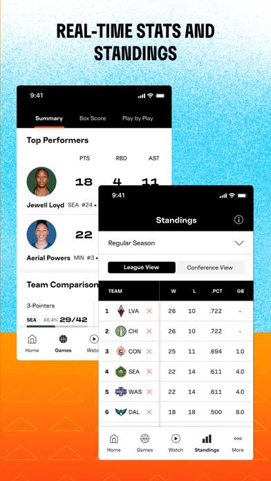 WNBA: Live Games & Scores Captura de pantalla de la aplicación #5