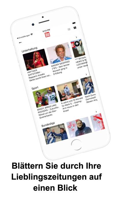 Deutsche Zeitungen Nachrichten App-Screenshot