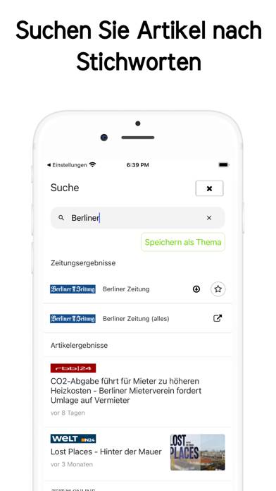 Deutsche Zeitungen Nachrichten App-Screenshot