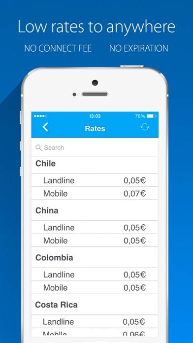 Nubefone: Low-cost international and local calls App screenshot #3