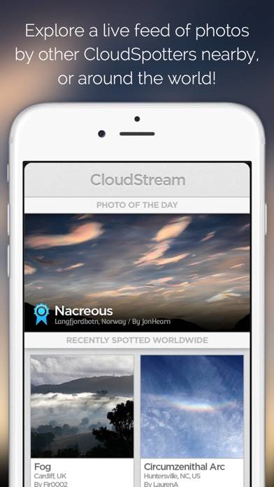 CloudSpotter – See the Sky with New Eyes and Discover the Fantastic World of Clouds Captura de pantalla de la aplicación