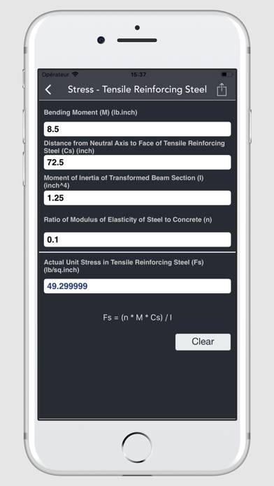 Concrete Engineering Calc. Captura de pantalla de la aplicación #5