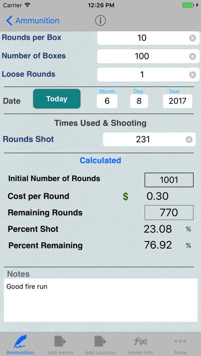 Ammo Inventory,Price per Round App screenshot #2