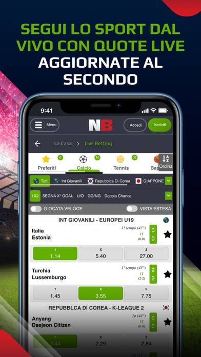 NetBet Scommesse Sportive Schermata dell'app