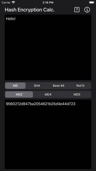 Hash & Encryption Calculator Schermata dell'app