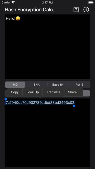 Hash & Encryption Calculator Schermata dell'app