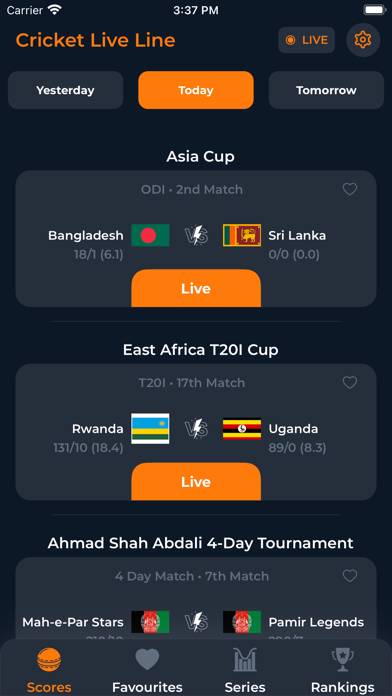 Live Cricket TV HD Streamings Schermata dell'app #2