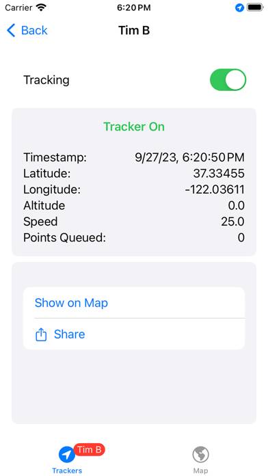 PureTrack GPS Tracker Capture d'écran de l'application #2