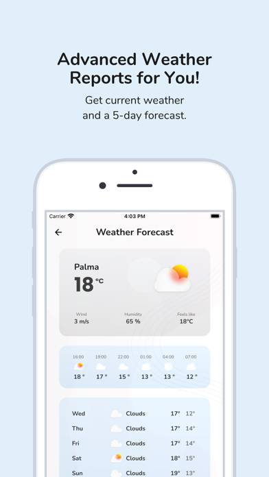AlcoWeather Captura de pantalla de la aplicación