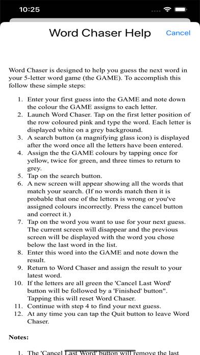 Word Chaser game screenshot