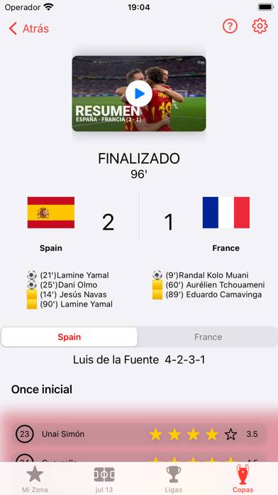 90min Captura de pantalla de la aplicación
