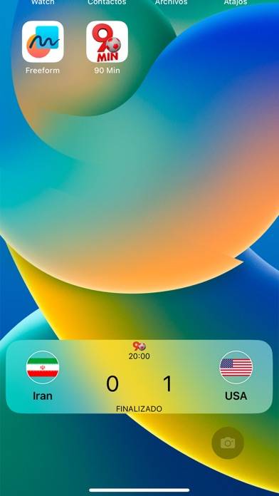 90min Captura de pantalla de la aplicación