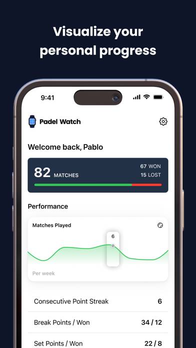 Padel Watch: Padel Scorekeeper Schermata dell'app #3