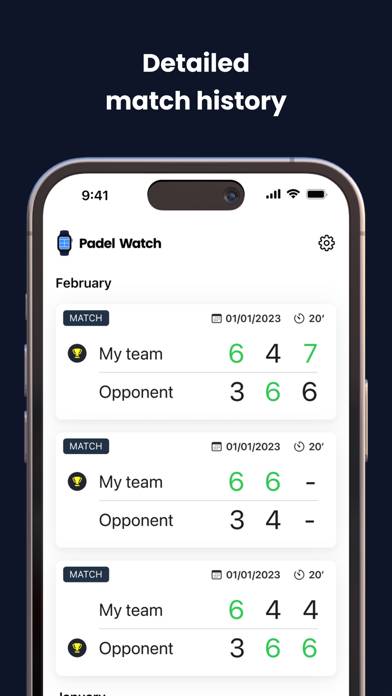 Padel Watch: Padel Scorekeeper Schermata dell'app #4