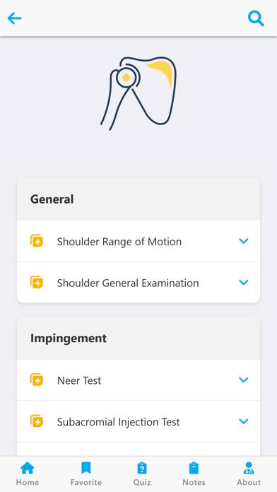 Orthopedic Examination Captura de pantalla de la aplicación #2
