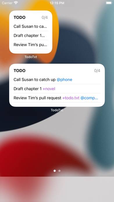 TodoTxt plus plus Captura de pantalla de la aplicación #1