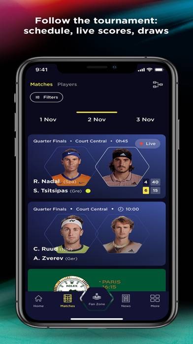 Rolex Paris Masters Capture d'écran de l'application