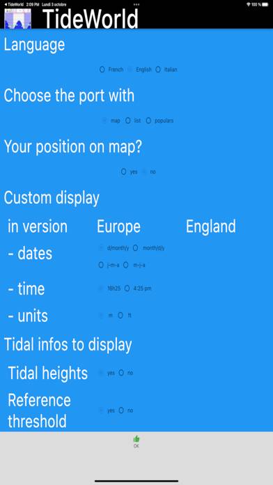TideWorld App-Screenshot