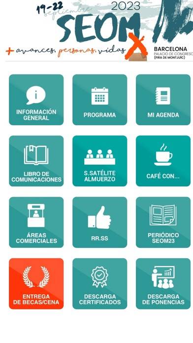 SEOM Congress Captura de pantalla de la aplicación