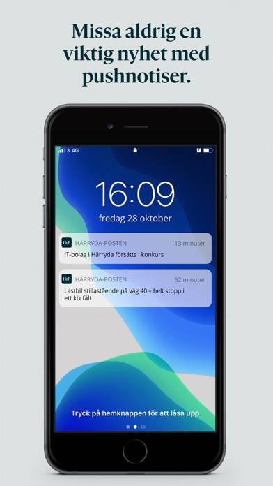 Härryda-Posten App skärmdump