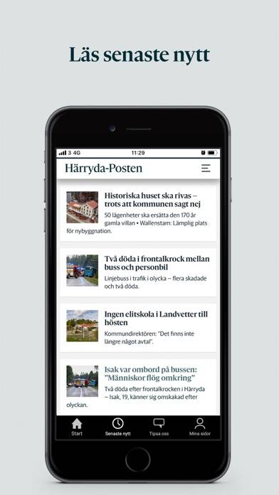 Härryda-Posten App skärmdump