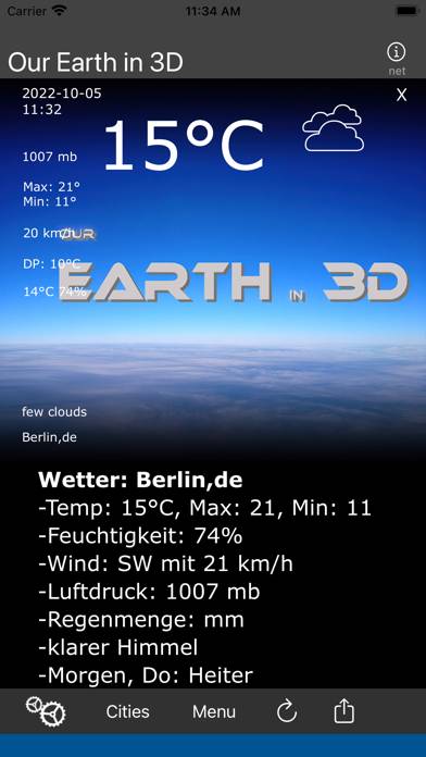 Our Earth in 3D Bildschirmfoto