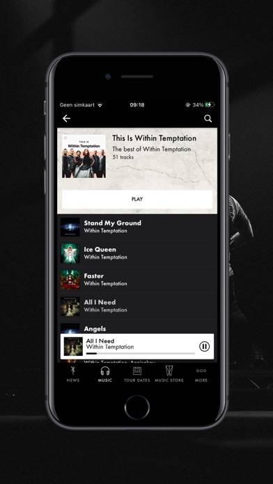 Within Temptation App skärmdump #3