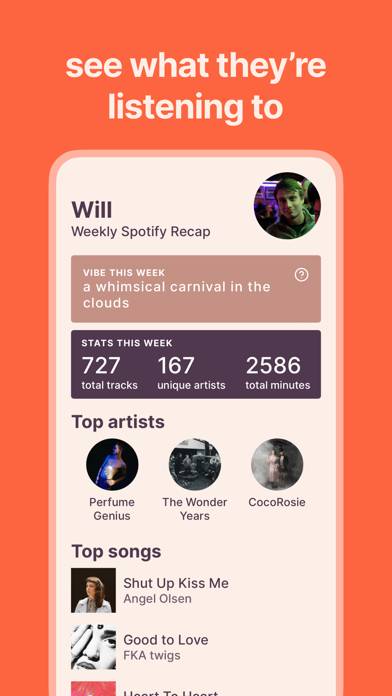 Superfan, the social music app App screenshot