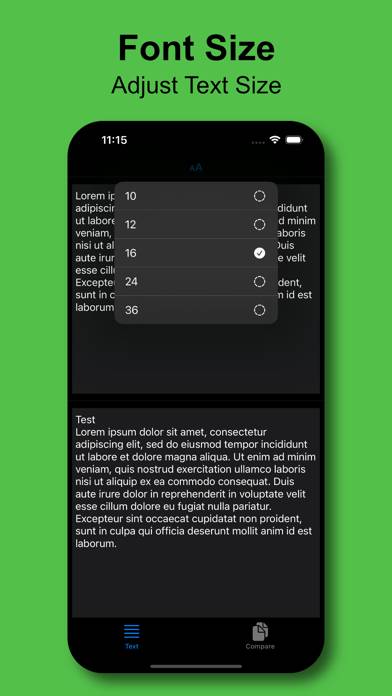 Compare 2 Text Schermata dell'app #2