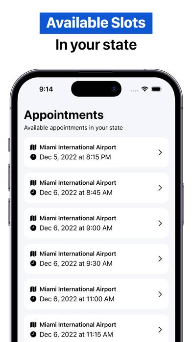 Global Entry Appointment App screenshot