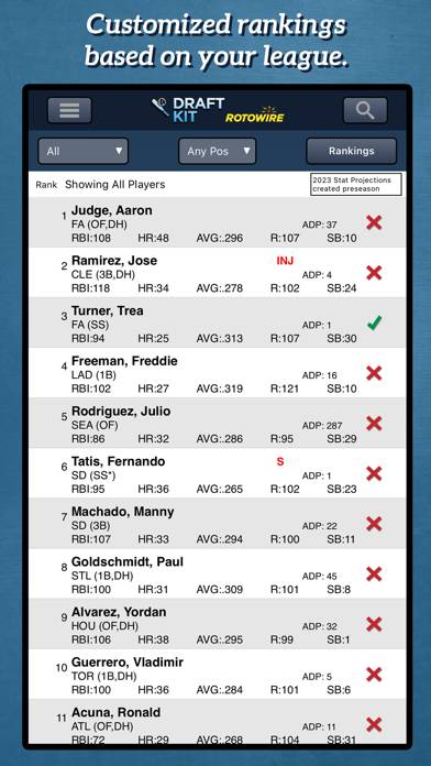 Fantasy Baseball Draft Kit '23 screenshot