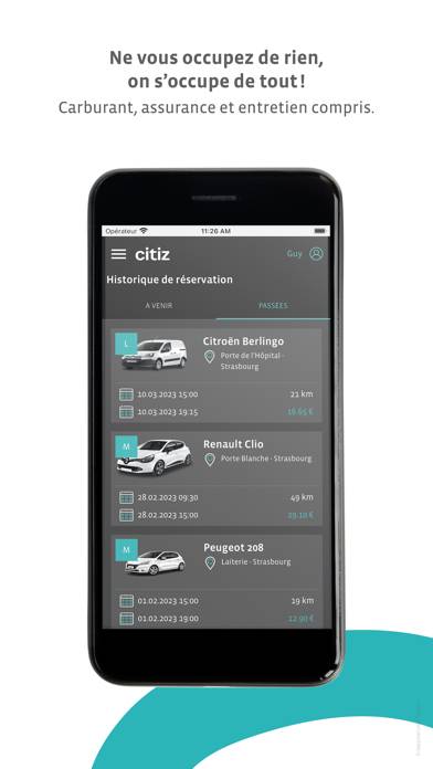 L'autopartage Citiz Capture d'écran de l'application #4