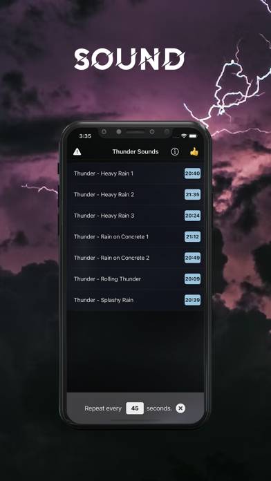 Thunder Sounds For Sleeping App skärmdump #2
