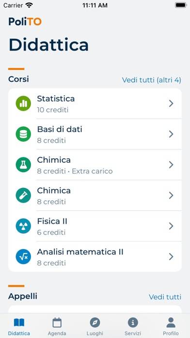 PoliTO Students Schermata dell'app #1