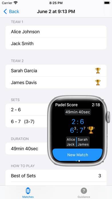 Padel Score Counter Schermata dell'app #3