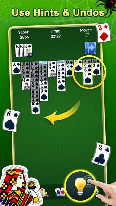 Spider Solitaire capture d'écran du jeu