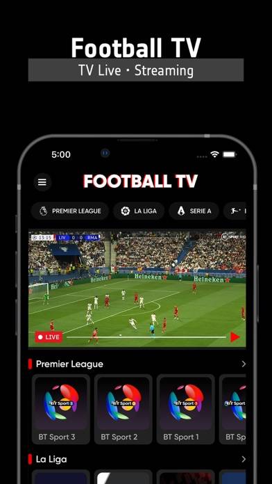 Football TV Live - Streaming skärmdump