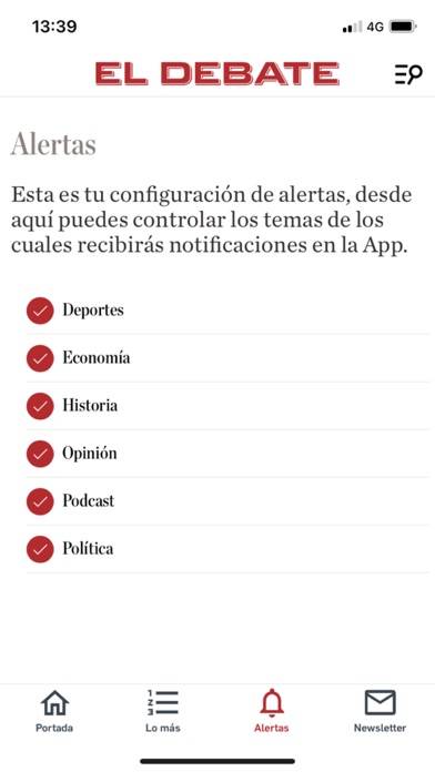 El Debate Captura de pantalla de la aplicación